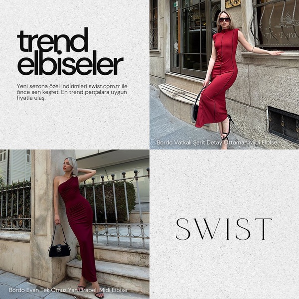 Midi Dress Split-Grid Collection
